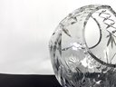 A Magnificent And Heavy Cut Crystal Handled Basket Bowl