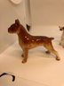 4 Vintage Miniature Dogs  Additional Glass Dog With Broken Leg