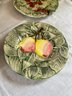 Majolica Style Fruit Motif Plates, Set Of Four