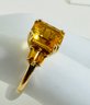 Stunning 14k Gold Beautifully Faceted Citrine Ring