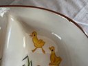 Rare Stangl Pottery Country Life Duck & Duckling Divided Dish