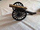 Vintage Or Antique Brass & Cast Iron Toy Cannon
