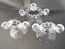 3 Piece Imperial Glass Candlewick Glass Candleholders