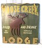 Moose Creek Lodge Wall Wood Sign Almost 3 Ft High