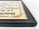 Antique Needlepoint - Come Over The Hill - Framed Behind Glass