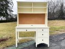 A Painted Wood Desk And Bookshelf Hutch By Bellini