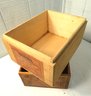 Pair Of Antique Hammetts Kindergarten Material Wood Boxes