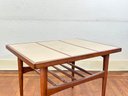 A Vintage 1970's Danish Modern Teak And Formica Side Table