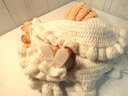 Vintage Bed Doll Dressed In Crochet