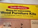 Pair Of Sealed Vintage 1970s REALIFE MINIATURES Dollhouse Wood Furniture Model Kits