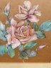 Vintage Rose Painting, Unsigned & Hand Colored Photograph, Signed