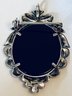 VINTAGE STERLING SILVER MARCASITE ONYX & MOTHER OF PEARL CAMEO PENDANT/BROOCH