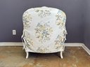 The Ethan Allen Lucian Chair In Cream With Floral Slipcover