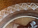 Hand-Worked Crystal Glass 10.5' Plate