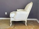 The Ethan Allen Lucian Chair In Cream With Floral Slipcover