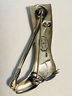 VINTAGE SIGNED DANECRAFT STERLING SILVER EQUESTRIAN RIDING BOOT WITH WHIP BROOCH