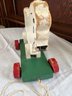 Vintage Painted Wooden Lamb Pull-Toy