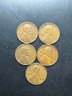 5 Wheat Pennies 1935, 1936, 1937, 1938, 1939