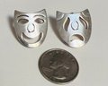 LARGE TAXCO STERLING SILVER COMEDY & TRAGEDY EARRINGS