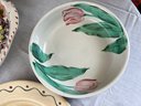 Four Hand-Painted Italian Ceramic Serving Pieces