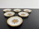 German Porcelain Small Gold Trimmed Coasters