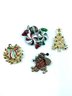 4 Festive Holiday/christmas Brooches