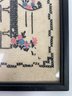 Antique Needlepoint - Home Sweet Home - Framed Behind Glass