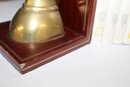 Pair Of Wildwood Import Brass & Wood Bookends