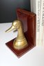 Pair Of Wildwood Import Brass & Wood Bookends