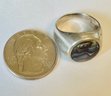 VINTAGE STERLING SILVER & SHELL RING