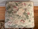 Well Tailored Custom Upholstered Floral Ottoman