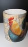 Country Rooster & Counter Art Crock