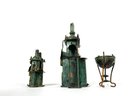 Ayacucho Copper And Patinated Bronze Church Figures - Group Of (4)
