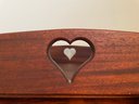 Artisan Made Hardwood Tray With Heart Cutouts