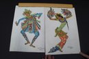 Amazing Pair Of Wj Senter Signed Scrolls From Bali