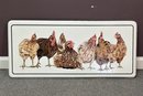 Farmhouse Fabulous: Enamel Wall Sign, Happy Chickens