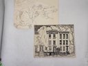 An Original Comic Pencil Sketch By Mike Zeck, And A Vintage NYC Illustration