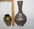 Brass & Metal Decorative Vase Pairing