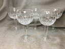 Lot 1 Of 2 - Group Of Five (5) Large WATERFORD Crystal Balloon Wine Glasses - $110 EACH RETAIL PRICE !