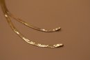 14K Yellow Gold Bracelets (2) No Clasps Kinked Scrap (4.5 Gams) Marked And Tested