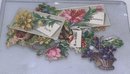 Collection Of 22 Antique Victorian Era Chromolithographic Valentines Day And Dedication Calling Cards