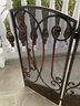 A Large Wrought Iron Fireplace Screen In Art Nouveau Style