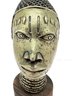 Vintage African Queen Mother Head & 2 Cast Iron Relief Plaques From Benin