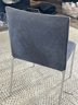 A Modern Suede And Chrome Side Chair By B&B Italia