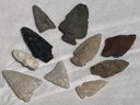 Grouping Of 10 Antique To Neolithic Native American Stone Points