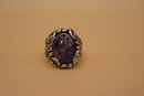 Carolyn Pollack Relios 925 Sterling Silver With Purple Stone Ring Size 8