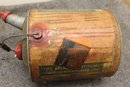Antique Large Atlantic Quality Lubricants Oil Can - Gas Station Advertising Can
