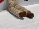 Early Folk Art Americana Stuffed Cloth Doll