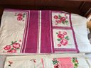 Pink Grouping Of Vintage Tablecloths