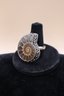 925 Sterling With Ammonite Fossil Ring Size 10